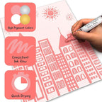 4 Dual Tip Pink Paint Pen Metallic - Fine Tip & Medium Acrylic Paint Markers - Pink Marker for Metal, Wood, Rock Painting, Canvas, Ceramic, Glass, Fabric, Leaf and Plastic - Water-based Ink