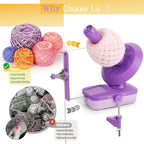 Electric Yarn Winder for Crocheting-Automatic Crochet Yarn Ball Winder for Perfect Neat Cakes-Stepless Speed with Strong Tension, Tangle-Free Knitting Gift for Seniors with Arthritic Hands(B)