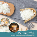 SAEUYVB Candle Making Kit,Soy Wax for Candle Making,DIYCandle Making Supplies,Including 5lbs Natural Soy Wax Flakes,Wax Melter,Thermometer,Wicks,Candle Kit for Adults,Beginnner