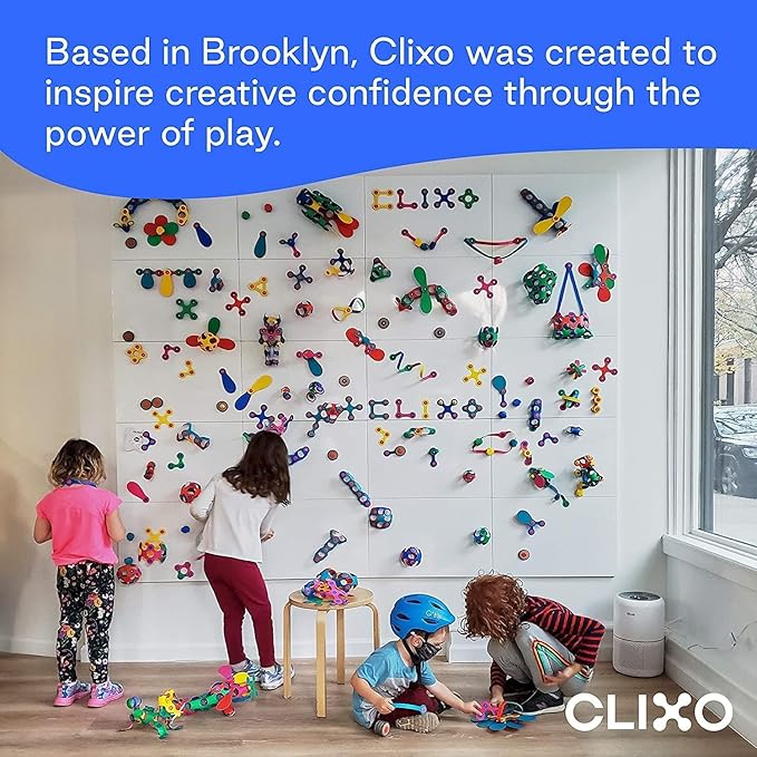 Clixo Ocean Creatures Pack - Glow-in-The-Dark Magnetic Building Toy - 24 Flexible Magnet Pieces for Underwater Adventure. Imaginative STEM Toy. Screen Free Kids Gift & Travel. Ages 6+ [New]
