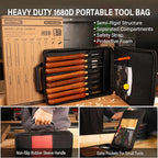 HAUTMEC Pro HSS Wood Lathe Turning Chisel Set 8 Pcs, Lathe Chisel Set with 3 Gouge 2 Skew 1 Spear Point 1 Parting 1 Round Nose Tools with 1680D Tool Bag for Professionals and Beginners - HTWCH25028