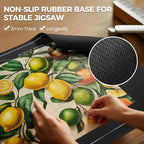 ropoda 1500 Pieces 46" x 26 "Puzzle Mat Roll Up, Puzzle Saver with 4 Large Sorting Trays & Travel Storage Bag, Portable Rollup Puzzles Keeper (Black)