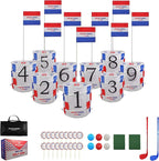Bucket Birdie Backyard Golf Game — 9 Hole Bucket Golf Yard with Adjustable Clubs, Flags, Balls, Turf Mats, and Carry Bag — Outdoor Golf Game