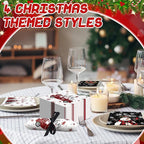 Janlaugh 200 Pcs Christmas Paper Napkins Disposable Snowman Cocktail Napkins Decoupage 2 Ply Snowflake Dinner Napkins Santa Beverage Napkins for Xmas Winter Table Decor(Black,Snowman)