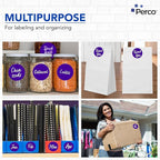 Perco Purple 3-Inch Round Circle Dot Sticker Labels - Multi-Roll Pack (3 Rolls, 500 Labels Each) - Permanent Adhesive, Vibrant Colors, Strong Hold - Perforated for Easy Use - Made in USA