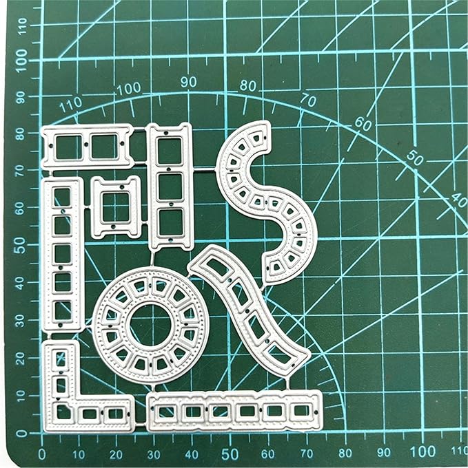 Cutting Dies Metal Stencils Scrapbooking Tools DIY Embossing Template for Paper Card Making Album Arts Crafts Supplies (Films-8.2x7.5cm)