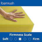 FoamRush 5" x 24" x 24" Water-Resistant Dry Fast Outdoor Upholstery Foam Sheet for Outdoor & Marine Furniture (Chair Cushion Foam for Patio Furniture, Boat Seat Cushion Replacement)