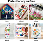 50 Colors Dual Tip Acrylic Paint Pens Cotton Nib Markers with Quick Dry Ink (1mm Fine & 5mm Dot Tips) Rock Painting, Wood, Fabric, Glass DIY Art Supplies for Adults Kids, Christmas Gifts