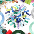 DOITEM 31 Yards / 28 m 10 Pieces Sewing Zippers #3 Nylon Coil Zippers Assorted Zipper for Sewing with 40 Zipper Sliders for DIY Tailor Sewing Crafts Supplies, 10 Color