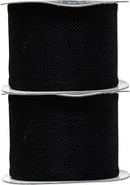 Mandala Crafts Black Burlap Ribbon 2.5 Inches Wide Jute Ribbons for Crafts - 20 Yds Roll Rustic Burlap Wrap Trim Ribbons for Wreaths Bows Wedding Party Decoration