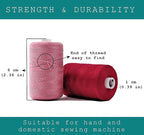 BlesSew Sewing Thread - 24 Spools of Polyester Thread for Sewing Machine for Beginners, Hand Stitching & Quilting - 1000 yds per Spool in Light Colors