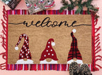 Christmas Stencils for Door Mats 23.6” Christmas Doormat Stencils for Crafts Reusable Holiday Stencil for Doormats Wood Fabrics Decor