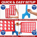 Bolaball 4 in a Row Tabletop Game – 1.8 Ft 4 to Score Game for Kids & Adults, Indoor/Outdoor Family Yard, Portable Party for Home, Picnic & Travel, Plastic Version.