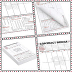 party greeting 150 Sheets Contract Bridge Score Pad and Tallies Contract Bridge Score Notepad Canasta Score Pads Print with Trick Rubber Bridge Party Bridge Playing Cards Large Print Game Scoring Card