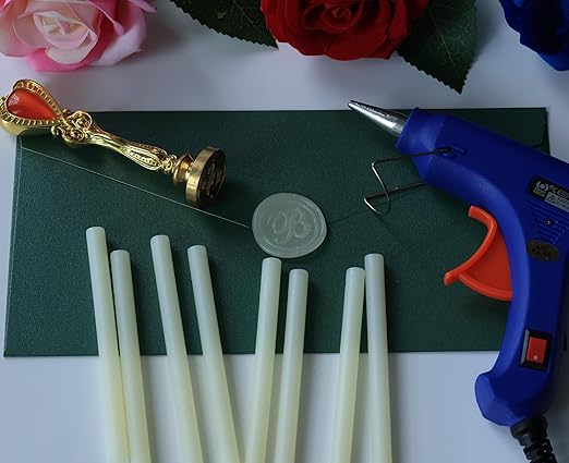30 Pieces 7mm Sealing Wax Sticks for Glue Gun,PORXFLY Mini Wax Seal Sticks Great for Seals Stamp,Cards Envelopes,Wedding Invitations,Gift Wrapping,Wine Packages (Translucent White)