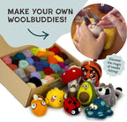 Woolbuddy Wool Roving Kit - 40 Vibrant Corriedale Wool Colors for Wet & Dry Felting – Soft, Carded Core Wool for Beginners & Artists – Premium Felting Supplies