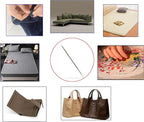 12" Upholstery Large Eye Long Needle Apply to Home or Work Hand Sewing Tapestry Embroidery (12 inch + 2 Leather)