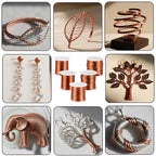 5 Rolls Copper Wire for Jewelry Making 18, 20, 22, 24, 26 Gauge Copper Jewelry Wire Craft Wires Bendable Beading Wires for Making Crafts, Sculpting, 5 Size(Copper)