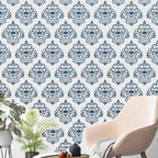 Damask Stencils for Walls 12inch Damask Stencil Large Texture Stencils for Painting on Wood Furniture Canvas Paper Fabric