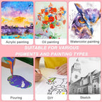 7 Pack Stretched Canvases for Painting, Multi Size 11x14, 9.44x12, 8x10, 5x7, 4x4, Round Canvas with 8x8, 10x10, Primed Blank Canvas for Oil, Acrylic Paint, Beginner, Artist
