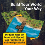 Arcknight The Uncharted Isles Roleplaying Battlemaps; 16 Modular RPG Maps in 8 Double-Sided Pages, 1" Square Grid, Modular & Versatile Design for Tabletop Gaming - for Dungeons & Dragons & Pathfinder