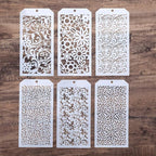 DIY Decorative Stencil Template for Scrapbooking Painting on Wall Furniture Crafts,Set of 6 (Seamless Flower)