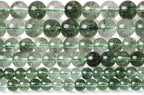 32PCS 12MM Green Crackle Phantom Ghost Crystal Beads for Jewelry Making DIY Bracelet Necklace Accessories 15" Energy Healing Power Stone Beads