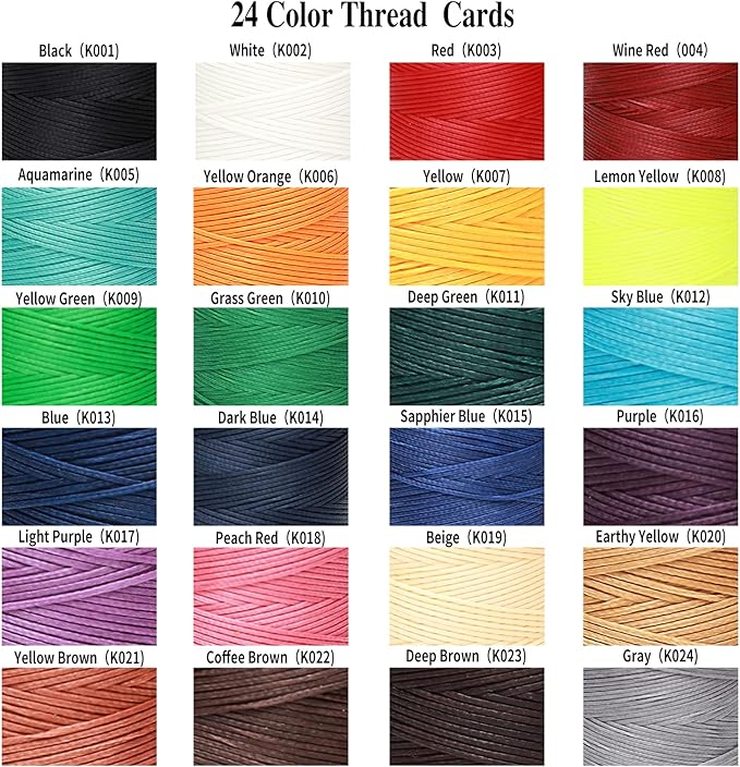 Waxed Thread,852Yards 150D 0.8mm Flat Polyester Wax Thread for Hand Sewing Leather Craft DIY Projects Shoes Repair Book Binding(Purple)