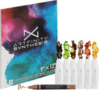Alcohol Ink - Earth Tones Set, 8 Pieces | 10 Sheets 9x12 Multimedia Paper | Fast-Drying, Permanent, Transparent Alcohol Inks for Gloss Paper, Glass, Metal | 25 ml Bottles | Copper Ink Pen