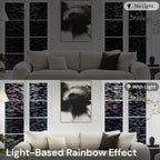 rabbitgoo Window Privacy Film, Total Blackout Window Film, Stained Glass Heat Control Glass Thermal Sticker, Room Darkening Door Cover, Anti-UV Privacy Cling with Installation Tools, 17.5" x 118.1"