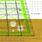 Quilting Rulers, Acrylic Quilt Ruler,4 Square Fabric Cutting Ruler (4.5"X4.5", 6"X6", 9.5"X9.5", 12.5"X12.5"), Quilting Templates with Non Slip Rings.