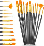 Acrylic Paint Set With 12 Brushes, 24 Colors (59ml, 2oz) Art Craft Paints for Adults Artists Beginners Painters, Canvas Halloween Pumpkin Ceramic Wood Rock Painting Art Supplies (Metallic)