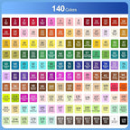 Banral 140 Colors Alcohol Markers Set, Dual Tip Alcohol Based Art Marker for Artists Kids Adult Coloring, Permanent Illustration Sketch Pens for Drawing with Case and Holders
