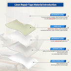 KING MOUNTAIN Linen Repair Patches, Self-Adhesive Linen Fabric Patches, 4 X 63 inch Extra Size, Multi Color, Can be Used for Linen Sofa Repair and Linen Clothes Repair (Beige2.0)