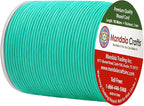 Mandala Crafts 2mm 109 Yards Seafoam Green Cotton Waxed Cord for Jewelry Making Bracelet Cord Waxed String - Beading String Thread Jewelry Cords for Necklaces String