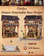 CUTEBEE Book Nook Kit - DIY Miniature House Japanese Izakaya, Dollhouse Kit for Adults and Teens, Booknook Tiny House Bookshelf Decor 3D Wooden Puzzle, Gifts for Family, Friends (Japanese Izakaya)