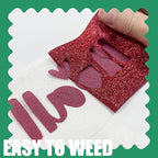 Red Glitter HTV Heat Transfer Vinyl, 12" x 5ft lron on Vinyl, for T-Shirt Ironing, Vinyl HTV Easy to Cut and Weed, The Best Choice for DIY Creativity. (red, 12" x5ft)