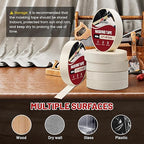 RED WOLF 0.94" x 60 Yards Masking Tape 6 Pack, General Purpose for Painting Arts Crafts Label Car Painting, Sharp Paint Line No Residue Painters Tape White Beige Crepe Paper Tape Heat Resistance