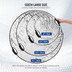 NEEWER 51"/130cm Light Reflector with Handle Grip & 3/8" Thread, 5 in 1 Foldable Disc Light Diffuser Translucent/Silver/Gold/White/Black for Photography Lighting, Outdoor Lighting, RF-130II