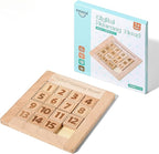 Wooden Number Sliding Puzzle，Brain Teasers Toy Tangram Slide Puzzle Game，Sequential Puzzles Board Game，Educational Toys for Kids and Adults (1-15 Medium Size)
