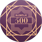 SLOWPLAY Nash Ceramic Poker Chips in Bulk, Casino Grade Ceramic 10-Gram Poker Chip for Texas Hold'em, 39mm Professional Chips Pack of 50 with Denomination of 500