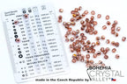 1.8 oz (50g, Approx. 600pcs) of Faceted Fire Polished Pressed Czech Glass Beads 4mm (0.16in), Crystal Copper Capri Apollo 00030-27101 BCV