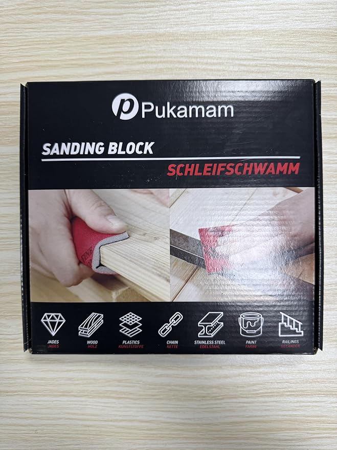 24 Pcs Sanding Sponge 320 Grit, Washable & Reusable Sanding Blocks for Wood, Metal, Drywall, Glazing, Wet Dry Sandpaper for Smooth Finishing