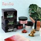 Renfio 100g Mica Powder Pigment, Metallic Natural Dye Mineral Pearl Shimmer Epoxy Resin Dye for Painting Soap Making Slime Bath Bombs 3.5 Oz - Pearl Blue
