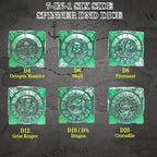 6 Sided Spinner DND Dice - Metal D4 D6 D8 D10 D10% D12 D20 All in One D&D Set - Cool Role Playing Gifts for Dungeons and Dragons TRPG MTG Games Lover Players Purple