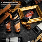 AUREUO Royal Bronze Acrylic Paint, 4 Fl Oz / 120ml Single Tube, Acrylic Metallic Paint for Canvas, Rocks, Wood, Ceramic, Fabric - Art Supplies for Beginners, Professionals, Artists
