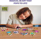 Skillmatics 3D Art Kit - Aqua Puffs Princesses & Unicorns, Mess-Free Paint by Number Craft for Kids, DIY Color & Inflate Activity, Travel & Creative Gift for Girls & Boys Ages 4, 5, 6, 7, 8, 9, 10