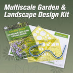 Garden Tutor Multiscale Garden & Landscape Design Kit – 2 Translucent Yellow Design Stencils, 12-Inch Flexible Curve Ruler, 40-Sheet Multi-Scale Graph Paper & Garden Design Guide