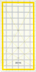 Breman Precision Quilting Rulers – 6x12 Inch Clear Acrylic Rulers for Quilting and Sewing – Laser-Cut Edge, Easy-Read Grid Lines, Angled Markers – Fabric Guide for Left & Right-Handed Users