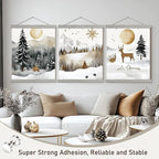 Artmag Magnetic Poster Hanger Frame, 33x24 33x23 33x47 Light Wood Wooden Magnet Canvas Artwork Print Poster Hangers Frames Hanging Kit (Grey, 33")